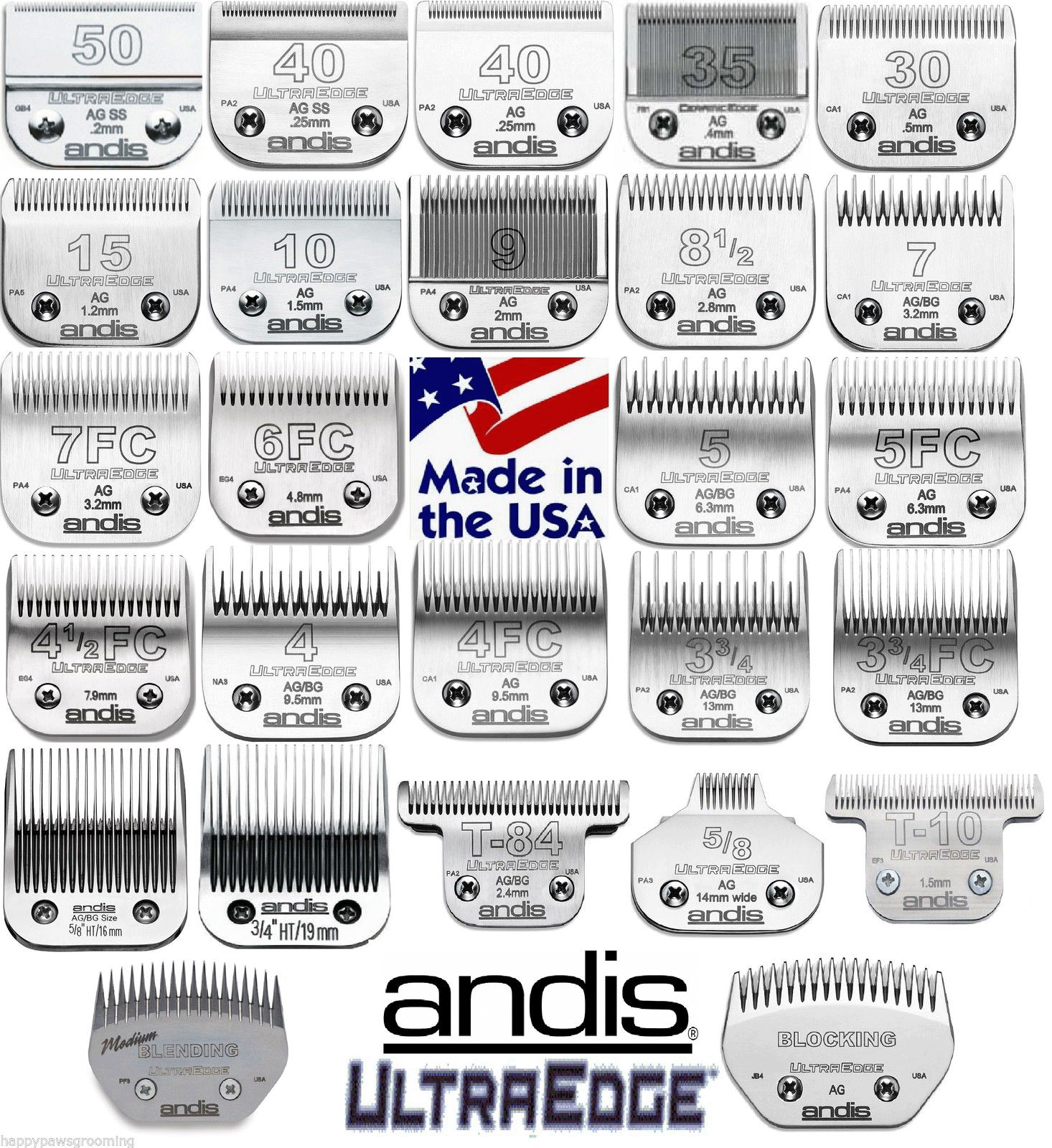 WAGS Your Best Source for Andis UltraEdge Blades